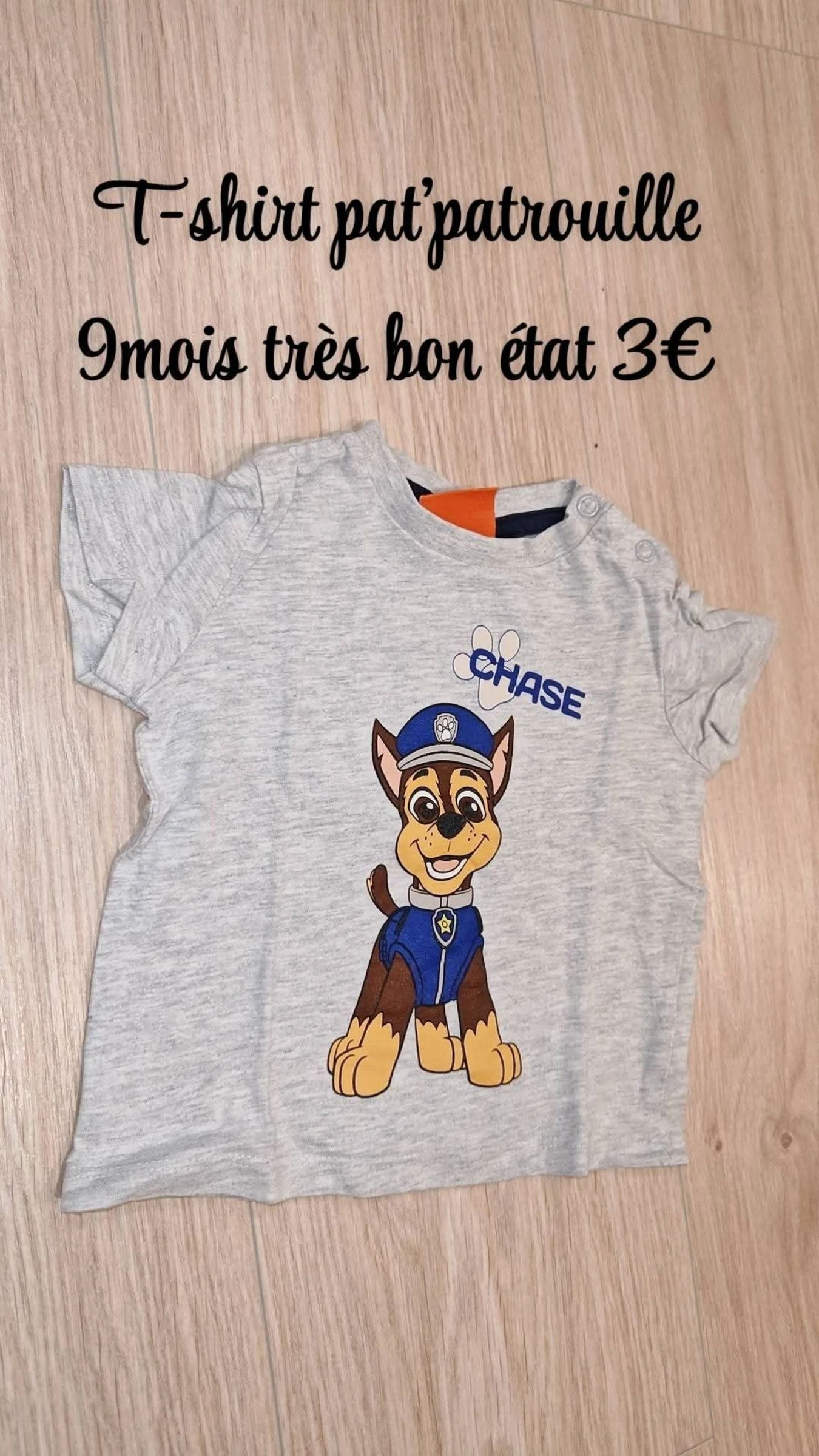 T-shirt pat'patrouille 9mois 🌹